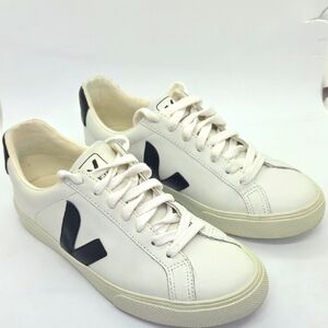 Veja Women's White and Black Sneakers